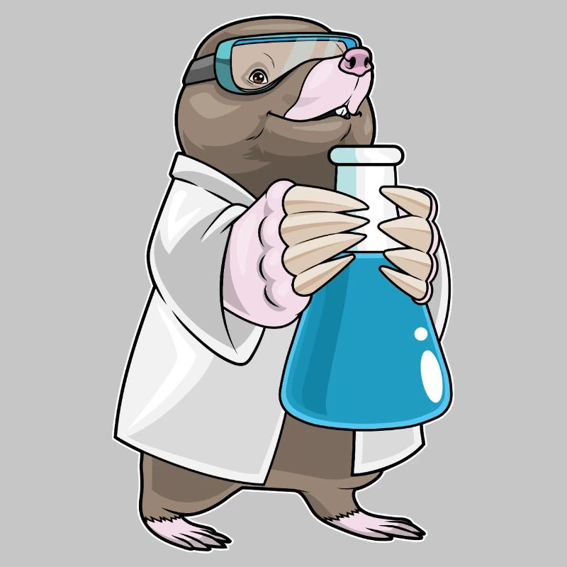 Mole Scientist Test Tube