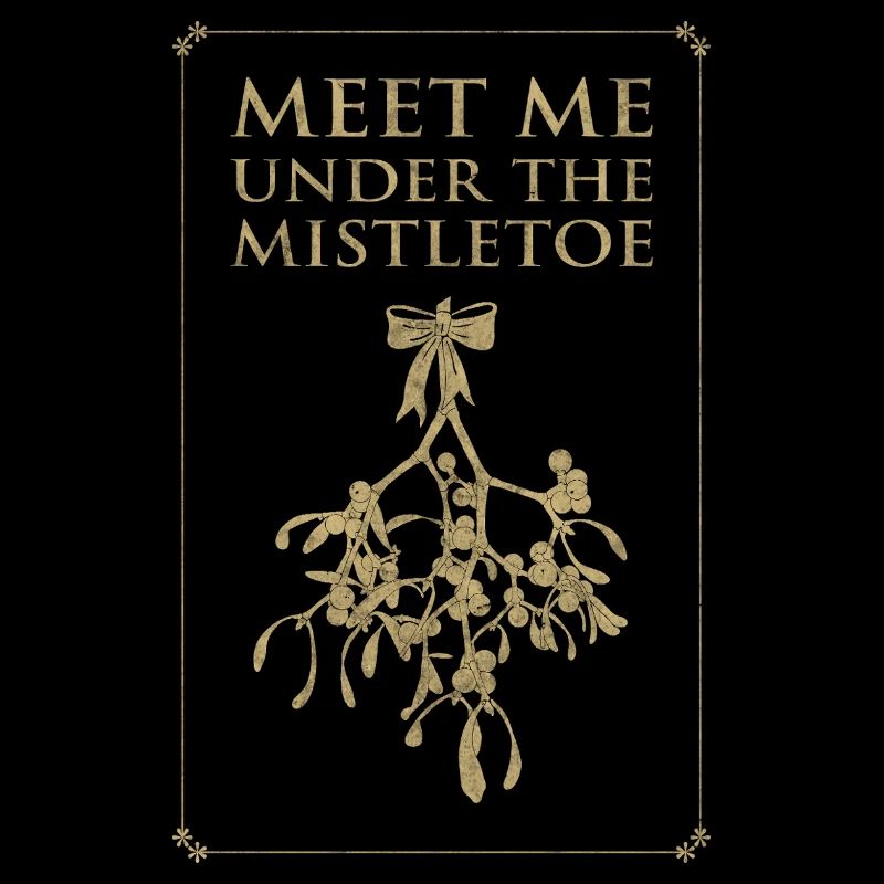 Meet Me Under The Mistletoe - Style rétro en or