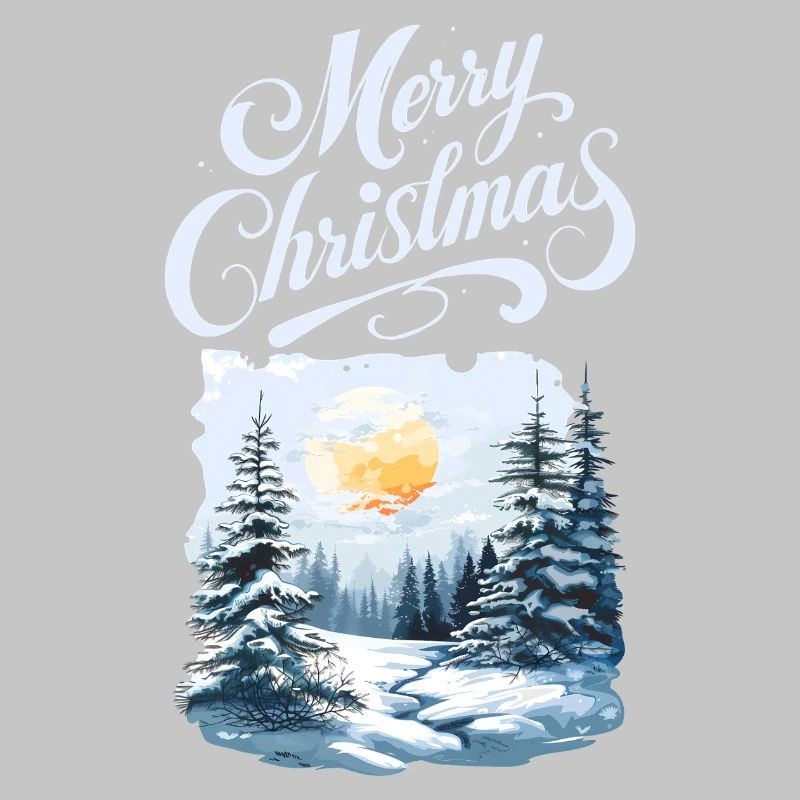 Frohe Weihnachten Waldlandschaft