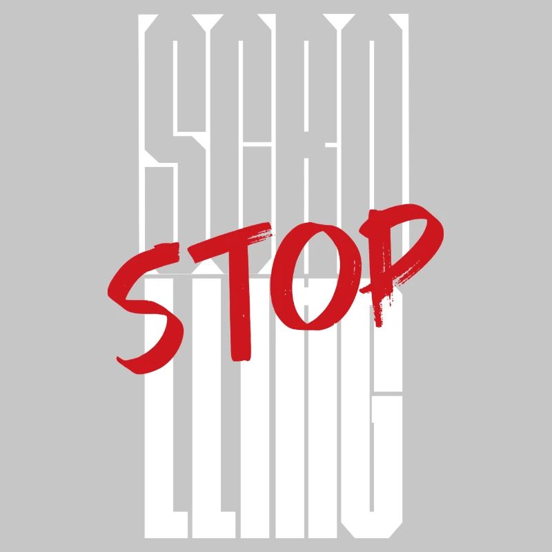 Stoppen Sie das Scrollen Typografie-Design
