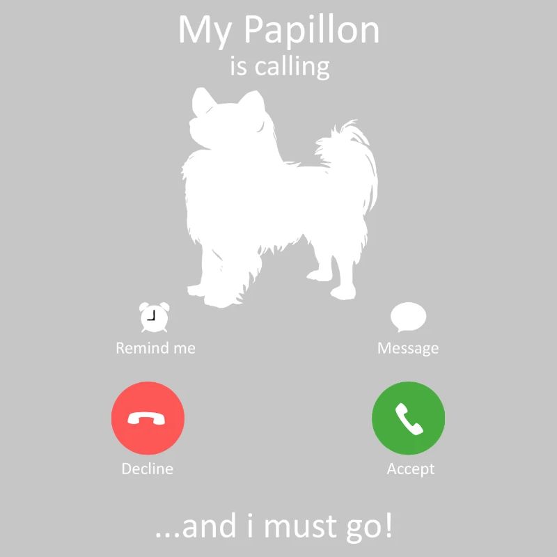 Interface de téléphone intelligent Papillon Dog Calling