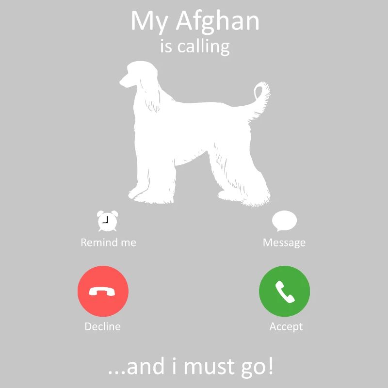 Funny Afghan Hound Is Calling And I Must Go