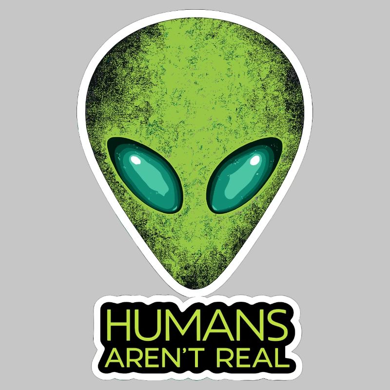 Alien Face Humans Aren't Real
