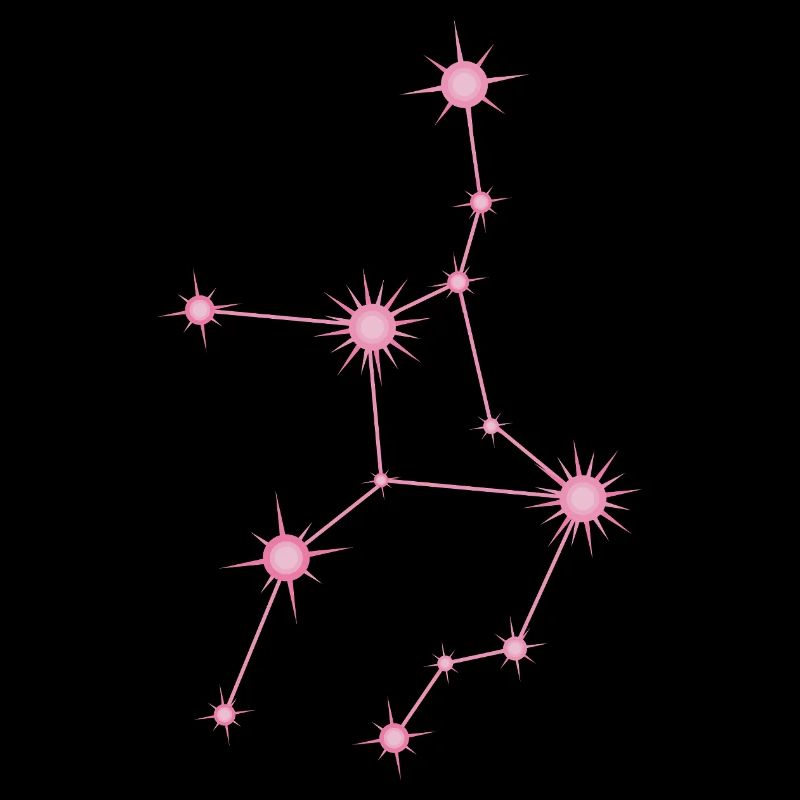 Constellation de l’Étoile de la Vierge Signe du zodiaque rose pastel