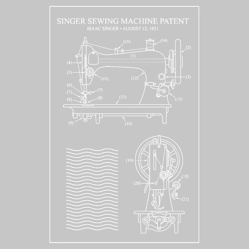 Plan de la machine à coudre Singer