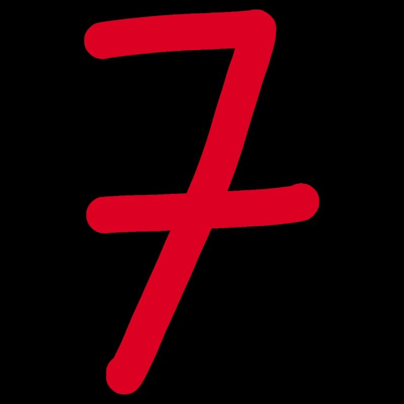 7 Numéro sept numéro rouge Anniversaire