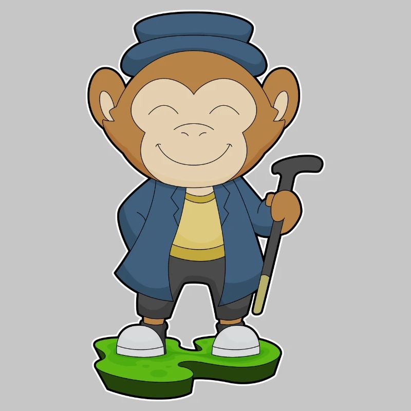 Bâton de marche Monkey Pensioner
