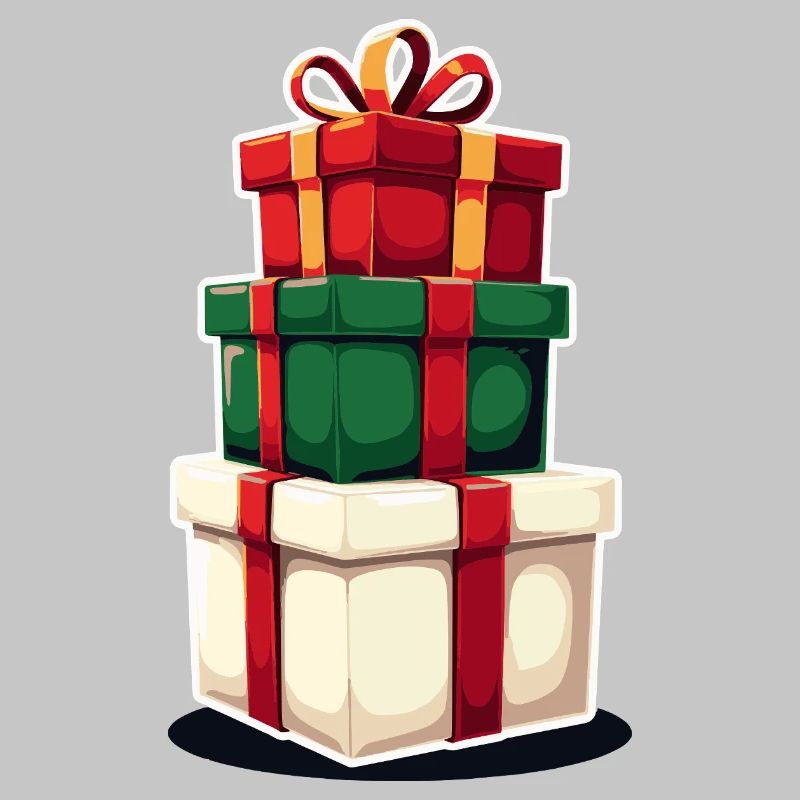 Stacked Gift Boxes Illustration