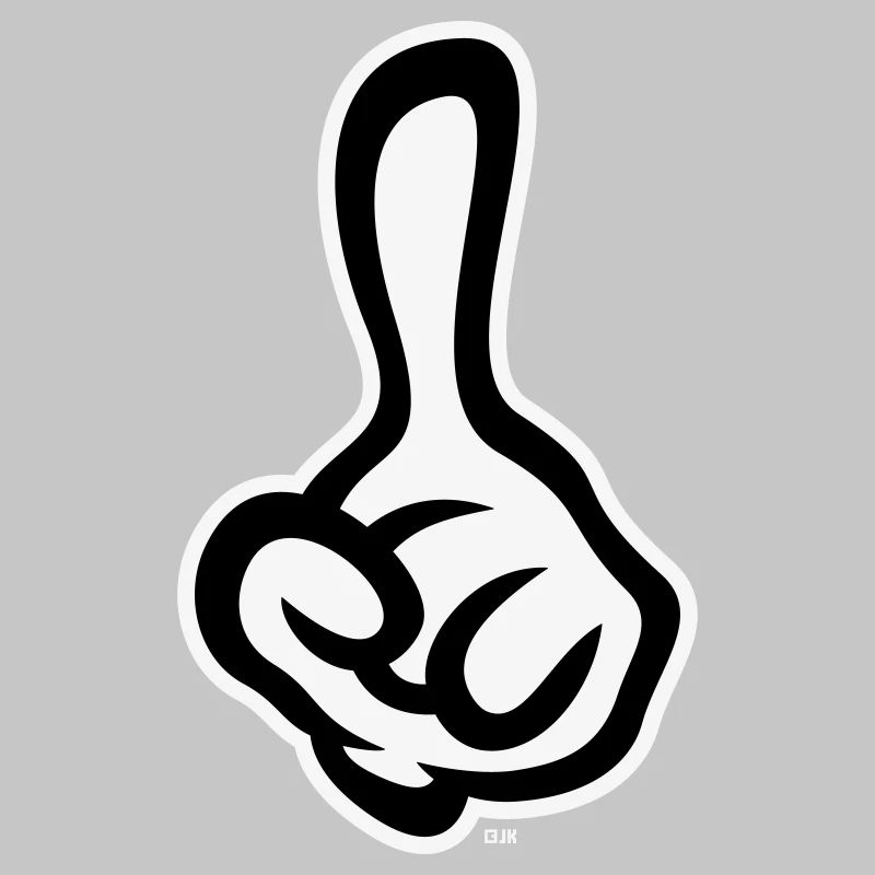 Raised index finger (finger / left hand NEG2C)