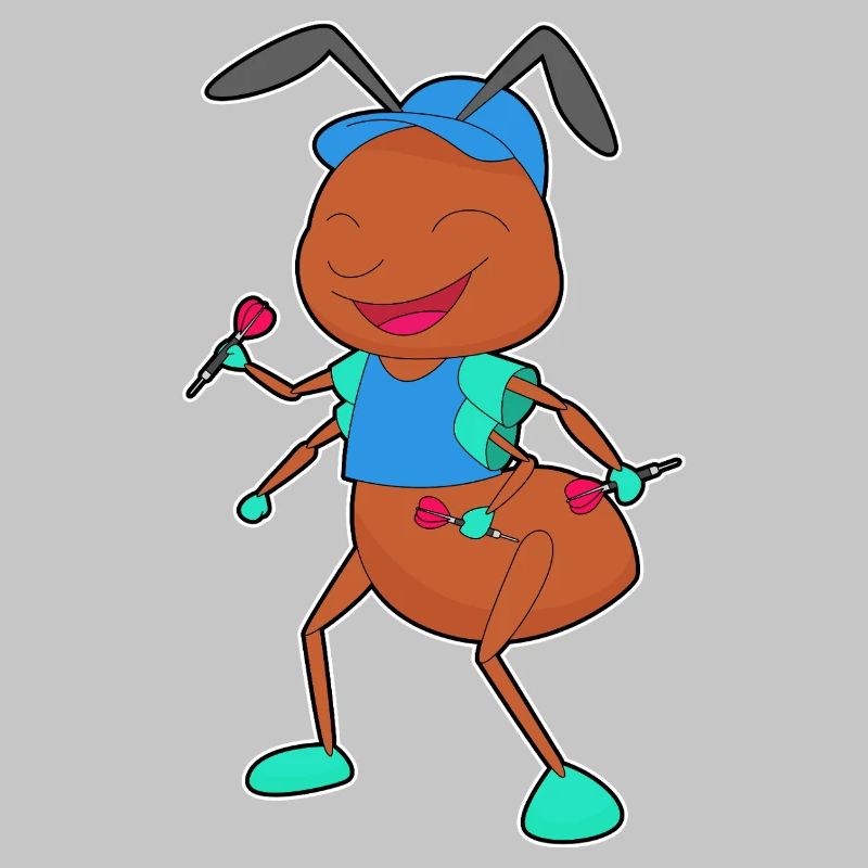 Sport de fléchettes fourmis