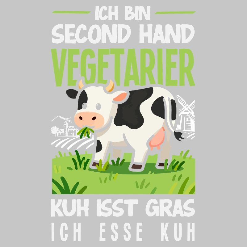Second Hand Vegetarier Kuh Isst Gras Fleisch