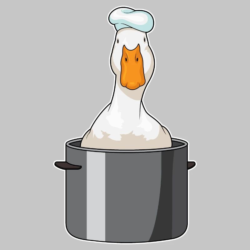 Cuisinier canard Cuit Cuisson de la marmite