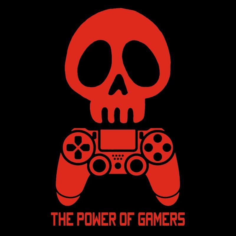 Roter Gamer-Schädel