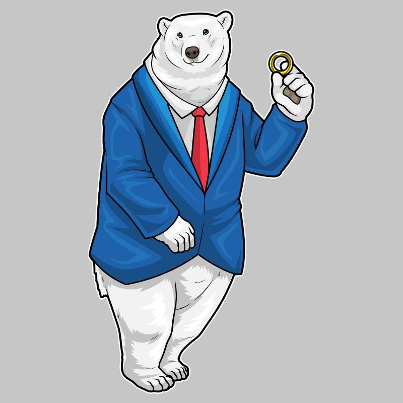 Eisbär Bräutigam Ehering Hochzeit