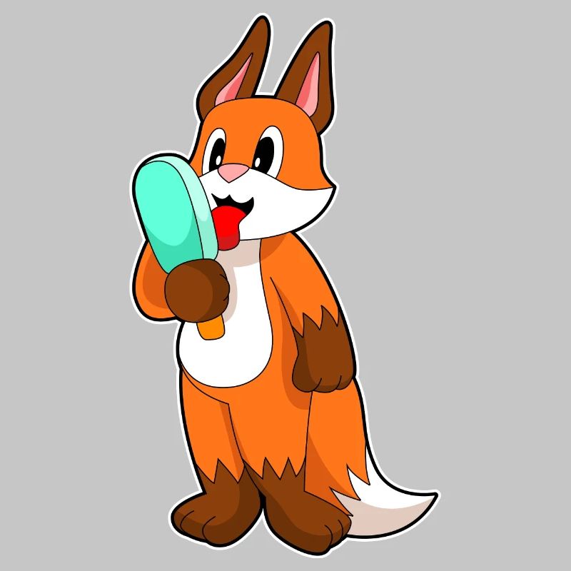 Fuchs Eis am Stiel