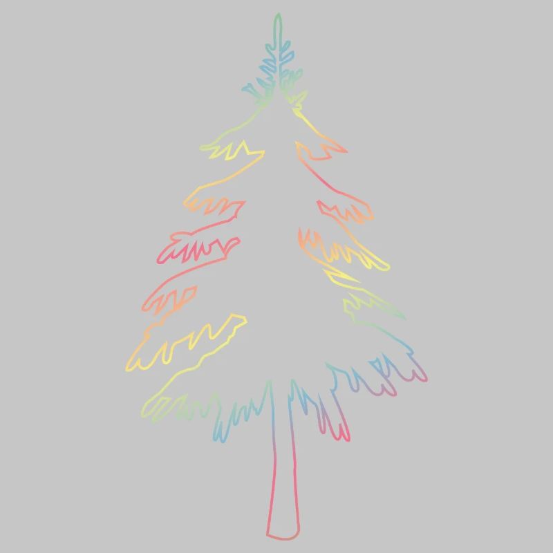 Christbaum, Tannenbaum oder Weihnachtsbaum Umriss