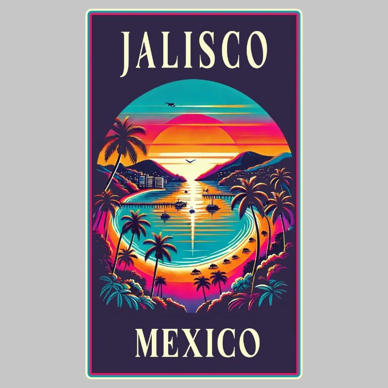 Jalisco Mexico palm tree design