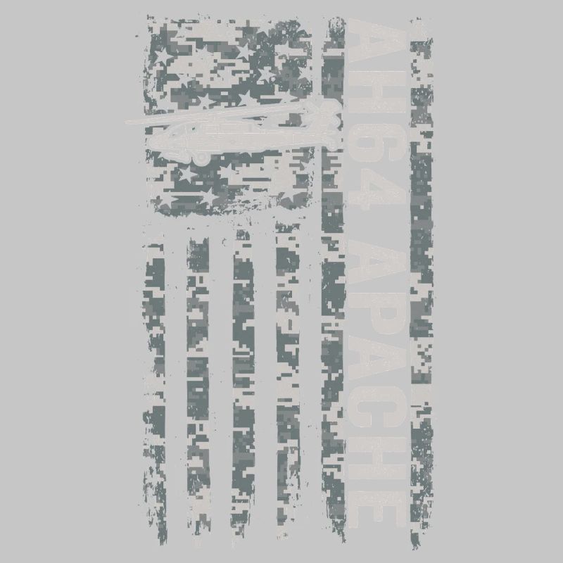 Hélicoptère AH-64 Apache avec drapeau américain