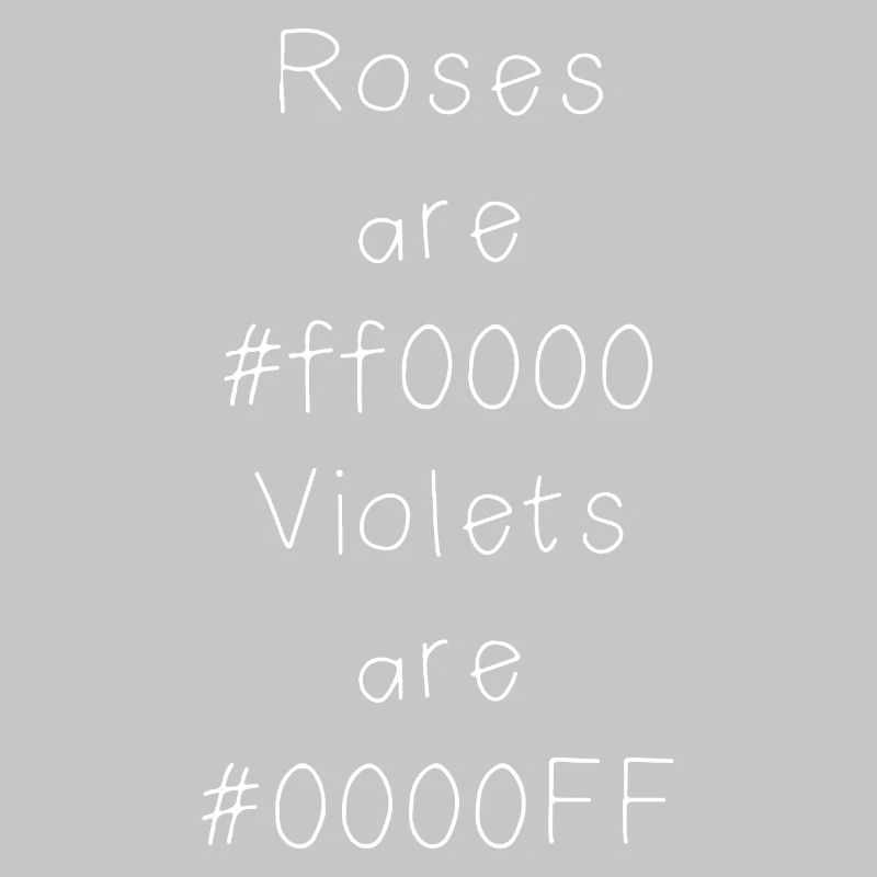 Blague sur le code couleur hexadécimal pour développeurs, codeurs et web...