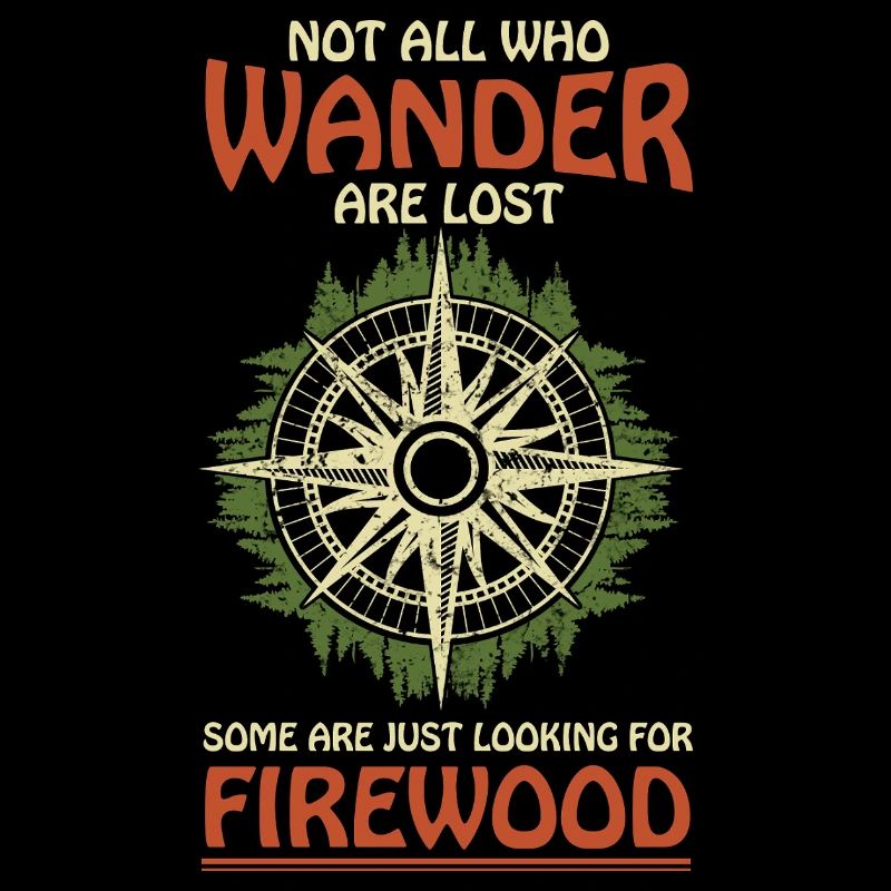 Wanderer Compass Forest Tee Outdoor-Wandern