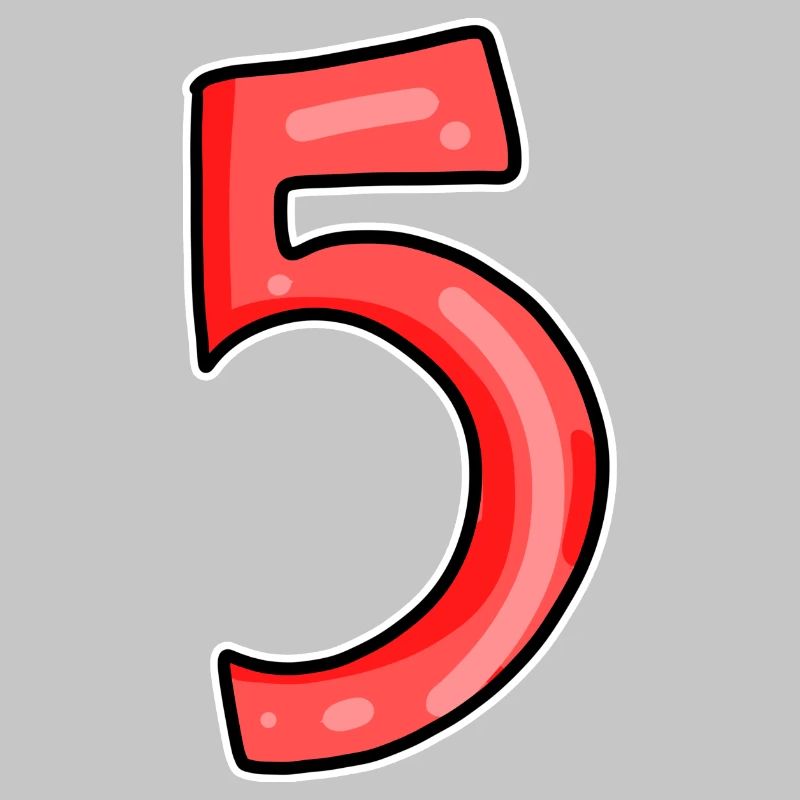 5 red