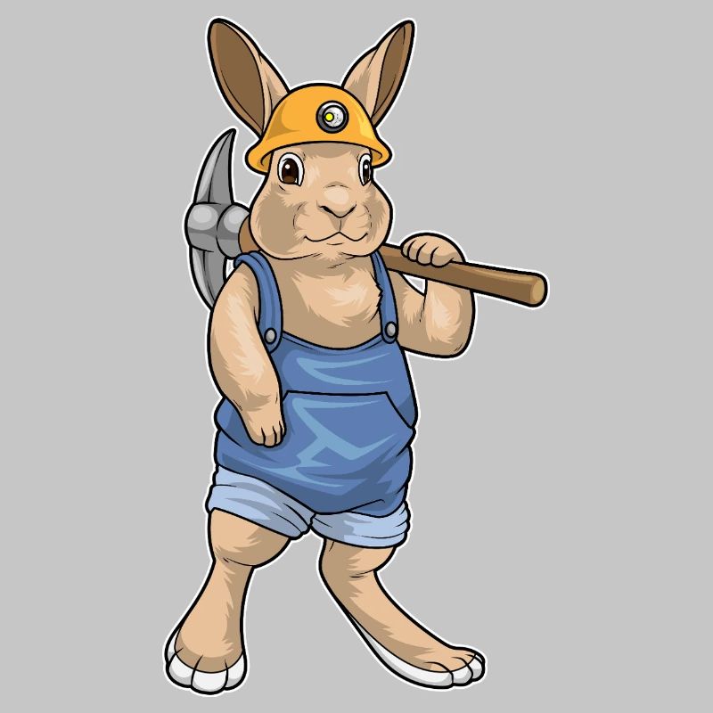 Mineur de lapin Pioche Exploitation minière