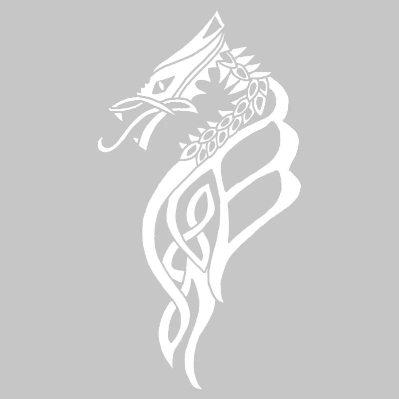 Great White Celtic Dragon