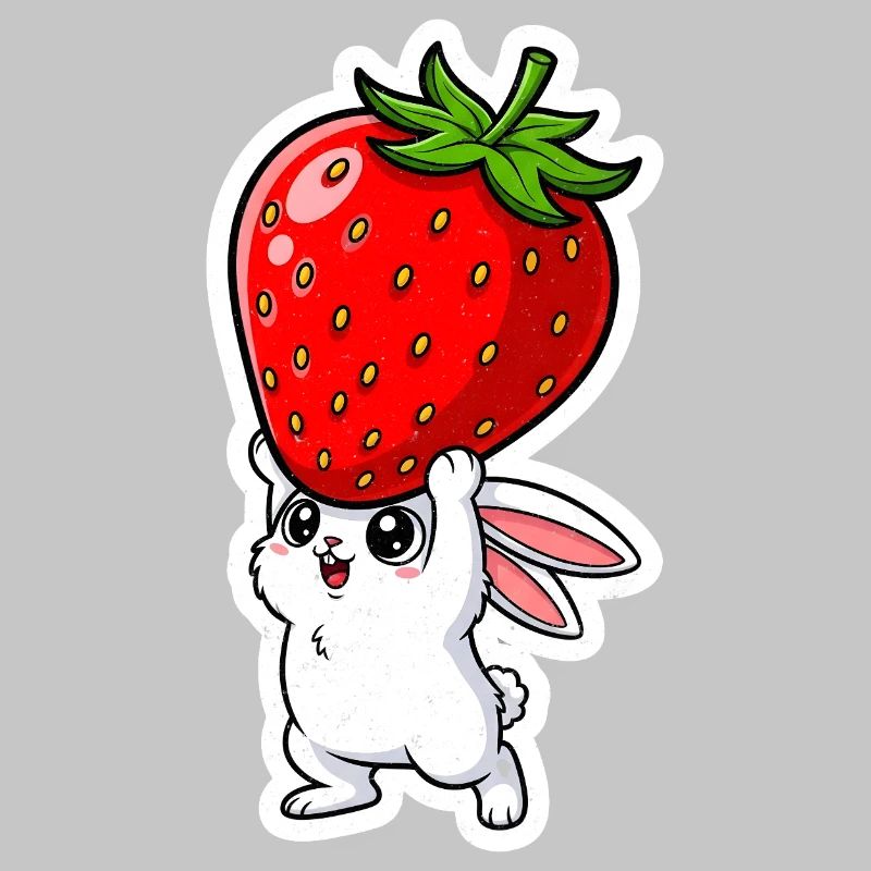 Erdbeere und Hase