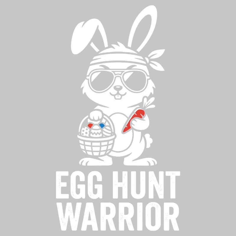 Easter Bunny Warrior with Sunglasses