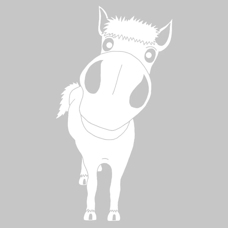 Gros plan sur un cheval (blanc)