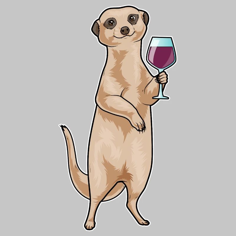 Erdmännchen Rotwein