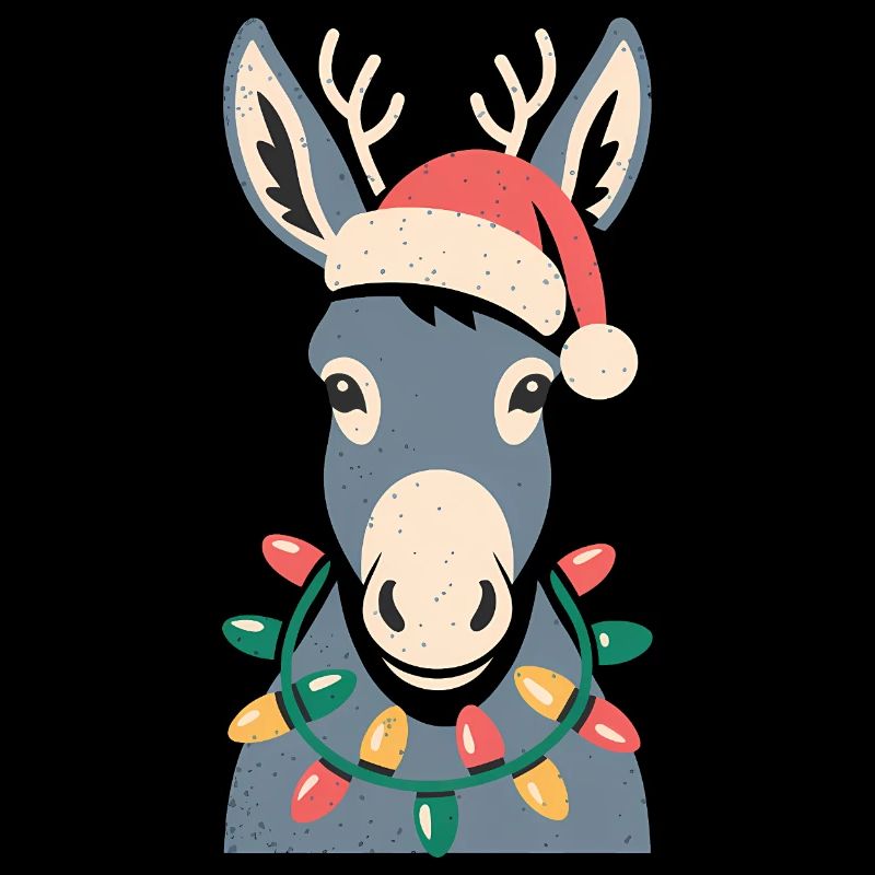 Mignon âne elfe Noël mignon