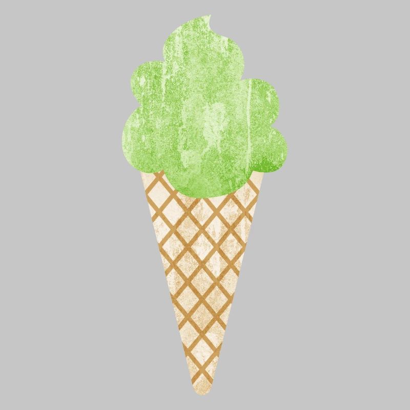 Cornet de crème glacée Cornet de crème glacée Woodruff vert