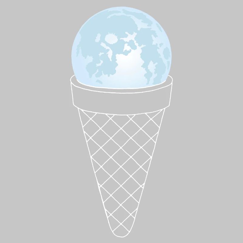 Lune et crème glacée
