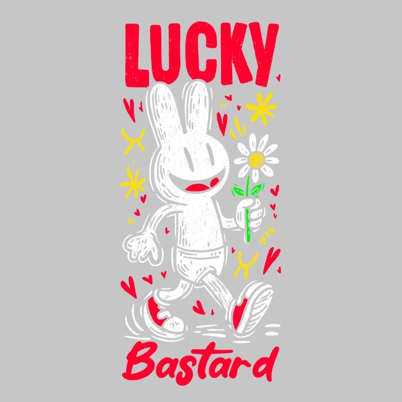 Pop Art de lapin avec fleur