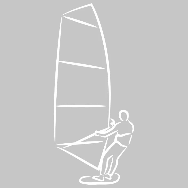 Funny windsurfer drawing