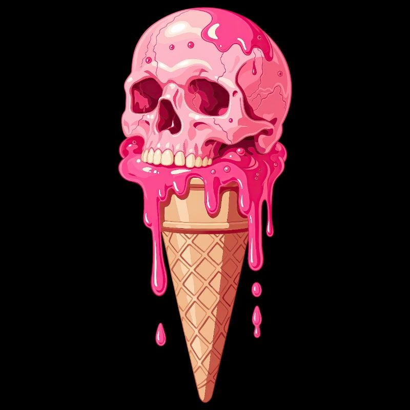 Pink Skull Eiscreme