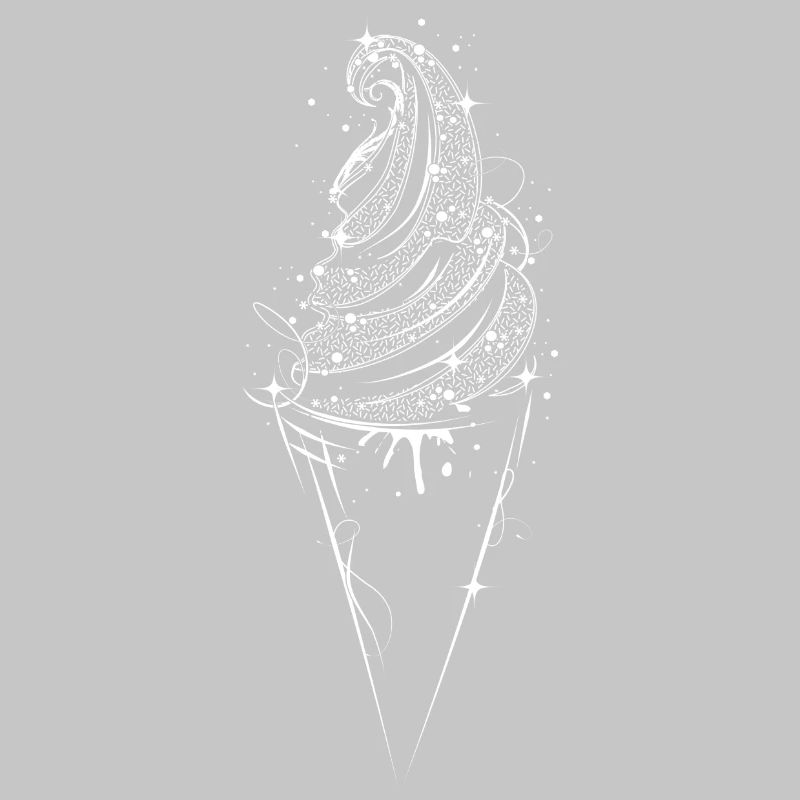 Crème glacée à & cornet gaufre