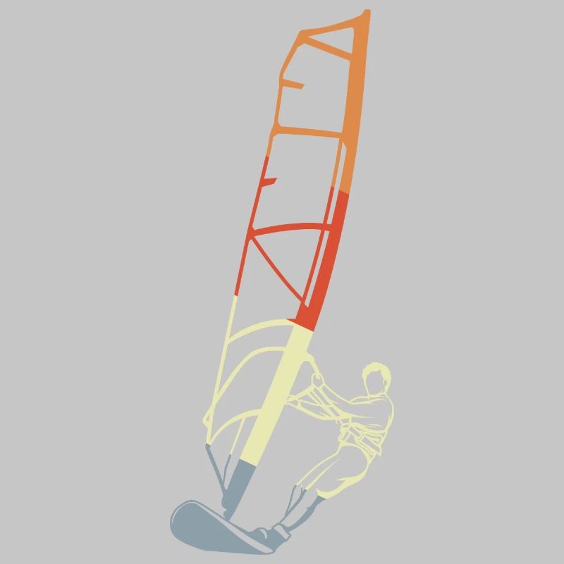 Lustiger Windsurfer Junge