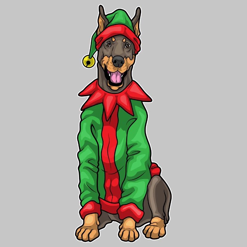 Doberman Lutins de Noël