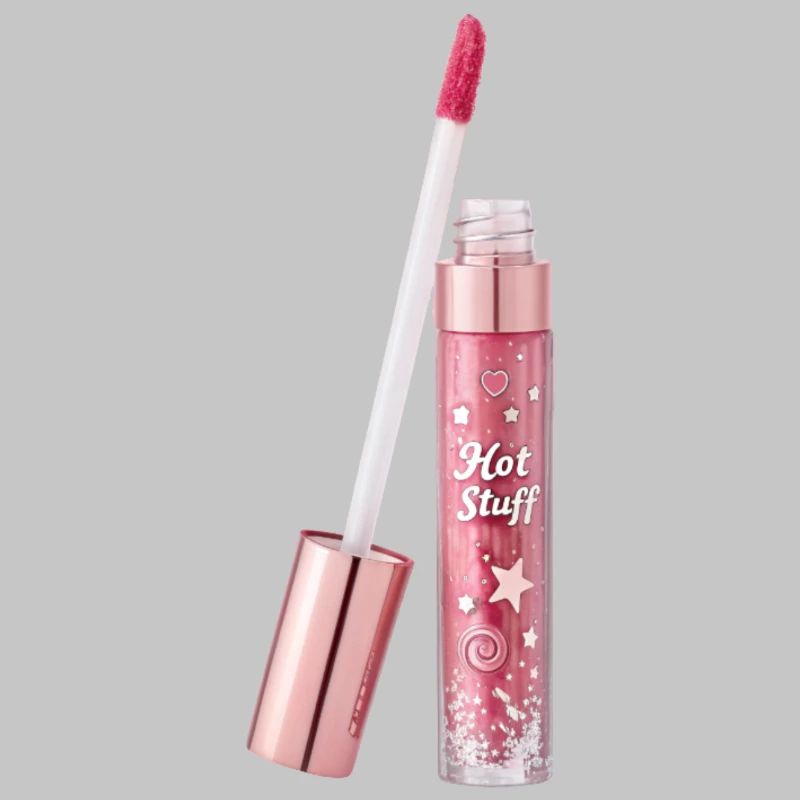Lip gloss with glitter effect