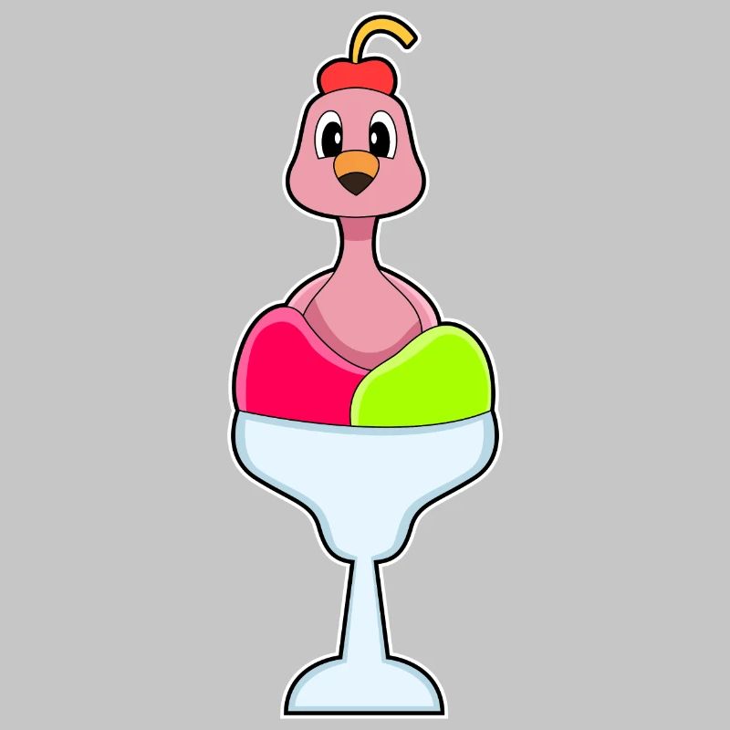 Flamingo Eisbecher