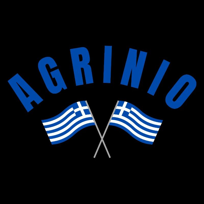 Bogen-Agrinio mit griechischen Flaggen