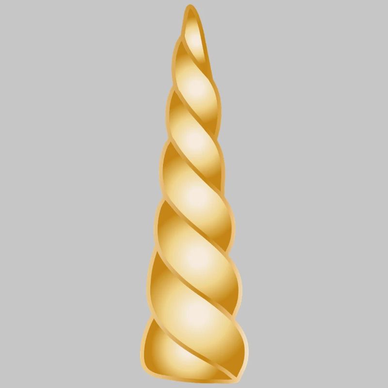 Corne spirale dorée – Objet de design magique
