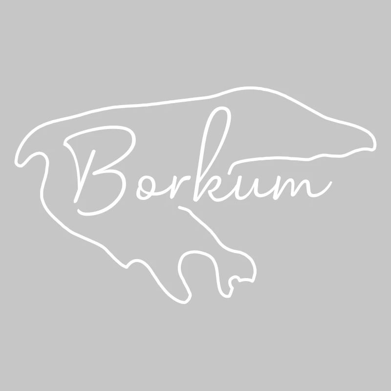 Borkum | Map line art minimalism