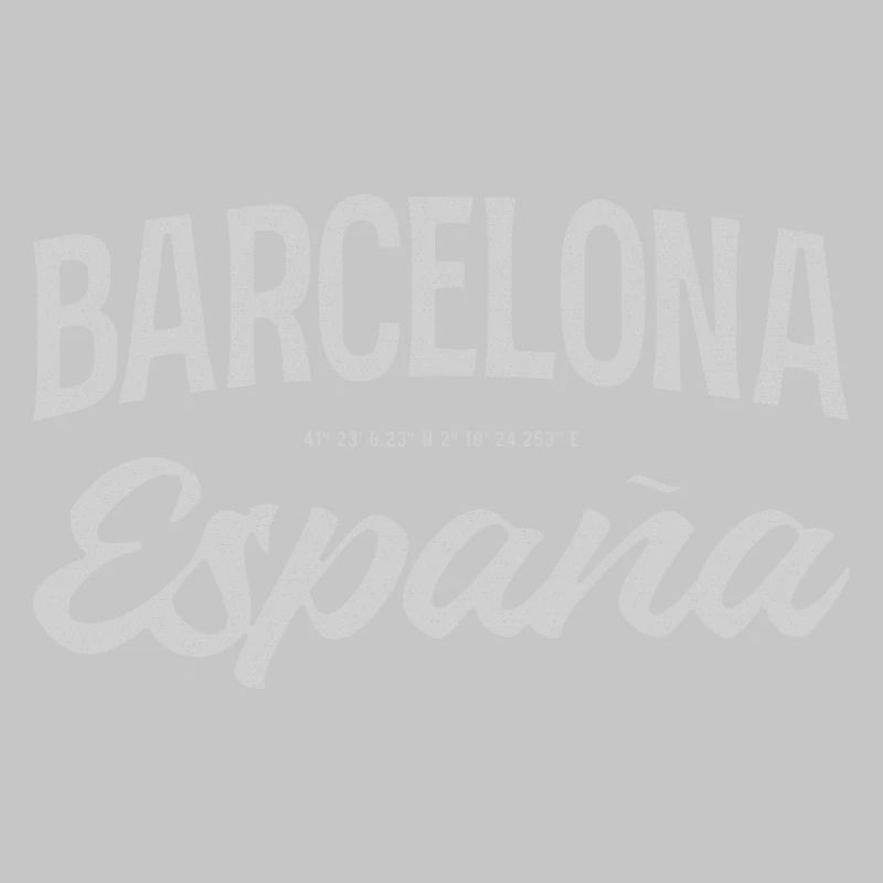 Barcelona Espana Script Design