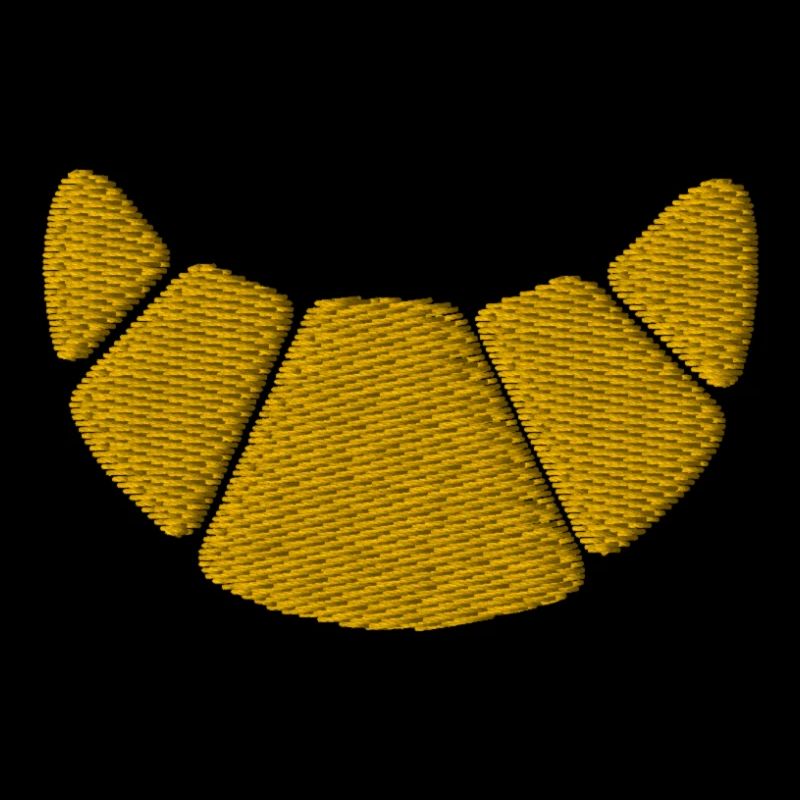Croissant embroidered