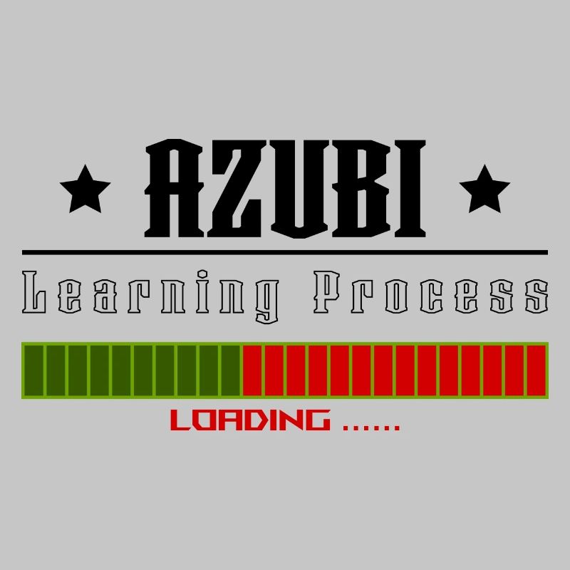 AZUBI learning process loading white tshirt