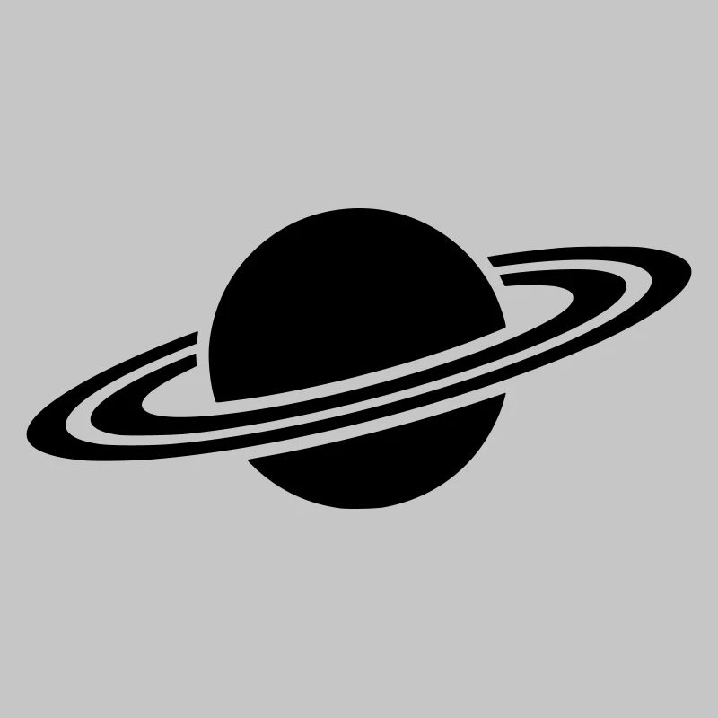 Silhouette de l’anneau de la planète Saturne