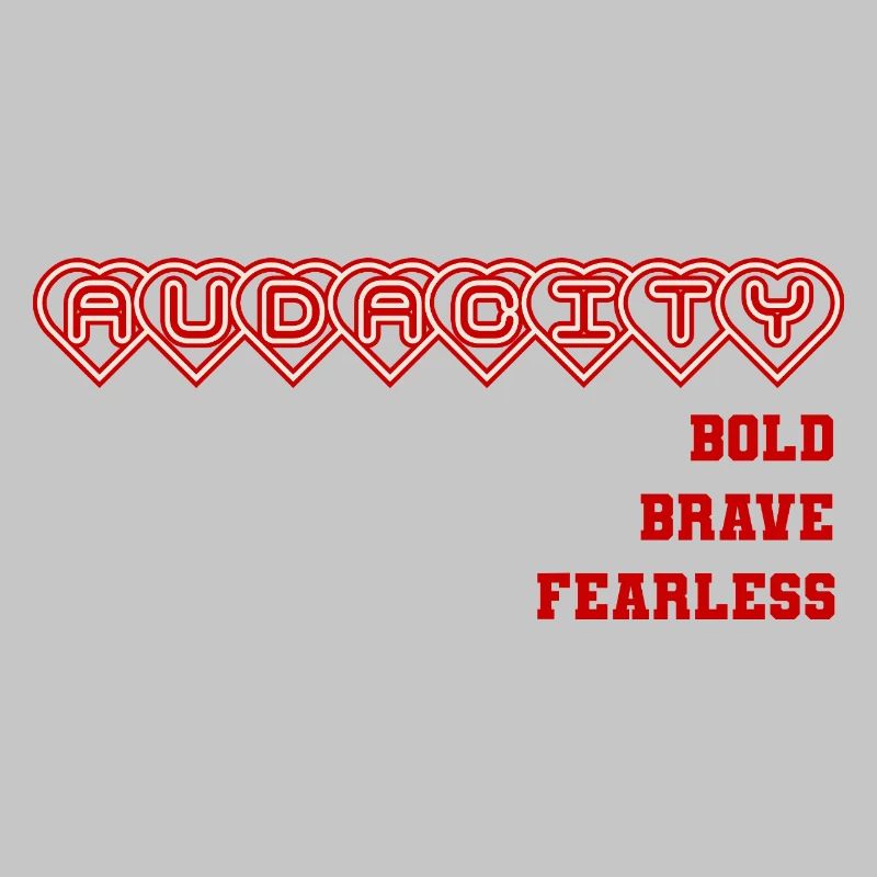 Mutige Ehrliche Herzensbindung Design, Statement 